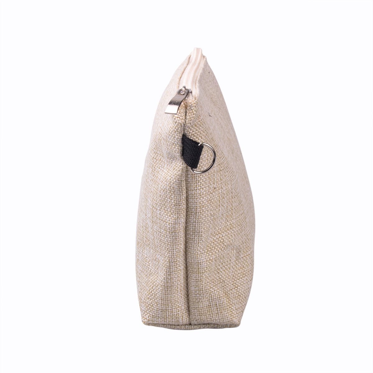 MOQ 50 pieces custom blank linen makeup bag with zipper Cosmetic bag Makeup Toiletry Skincare Kits cosmetic pouch Souvenir bag