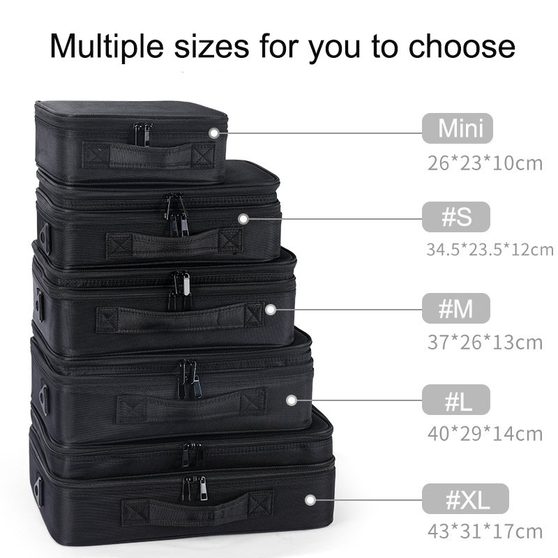 Makeup Bag Travel Professional Makeup Case with Adjustable Strap Makeup Artist Box for Cosmetics skincare Hair Curler Brush Set