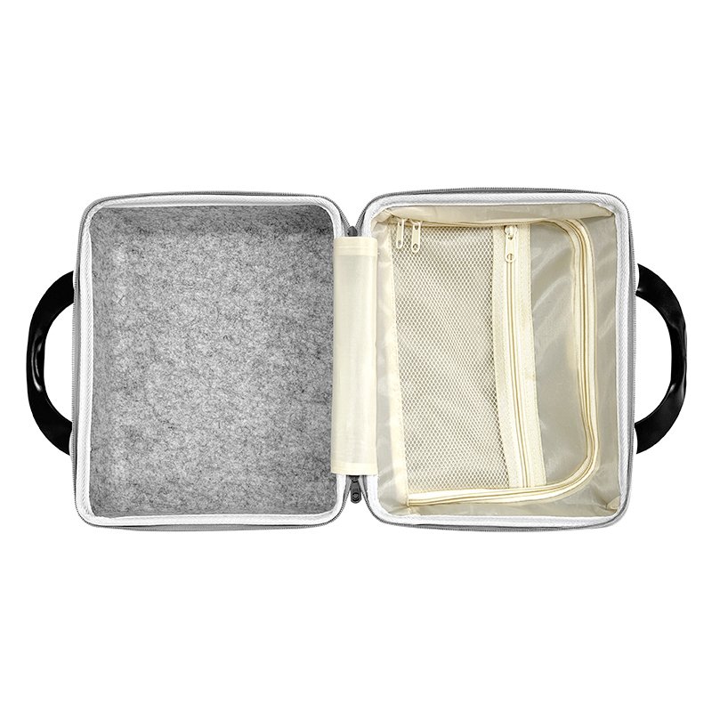 Upin Ins carrying case 14 inch portable makeup bag both handle felt lightweight travel box