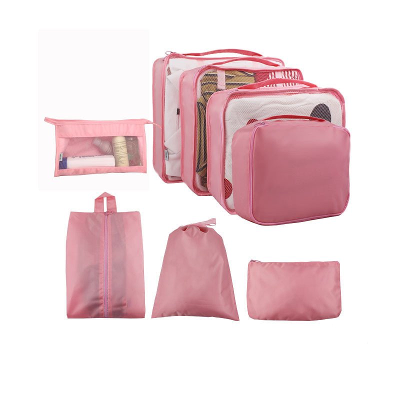 OEM ODM Custom 7Pcs Travel Clothing Portable Bag Set Waterproof Foldable Suitcase Organizer Lightweight Luggage Storage Bag