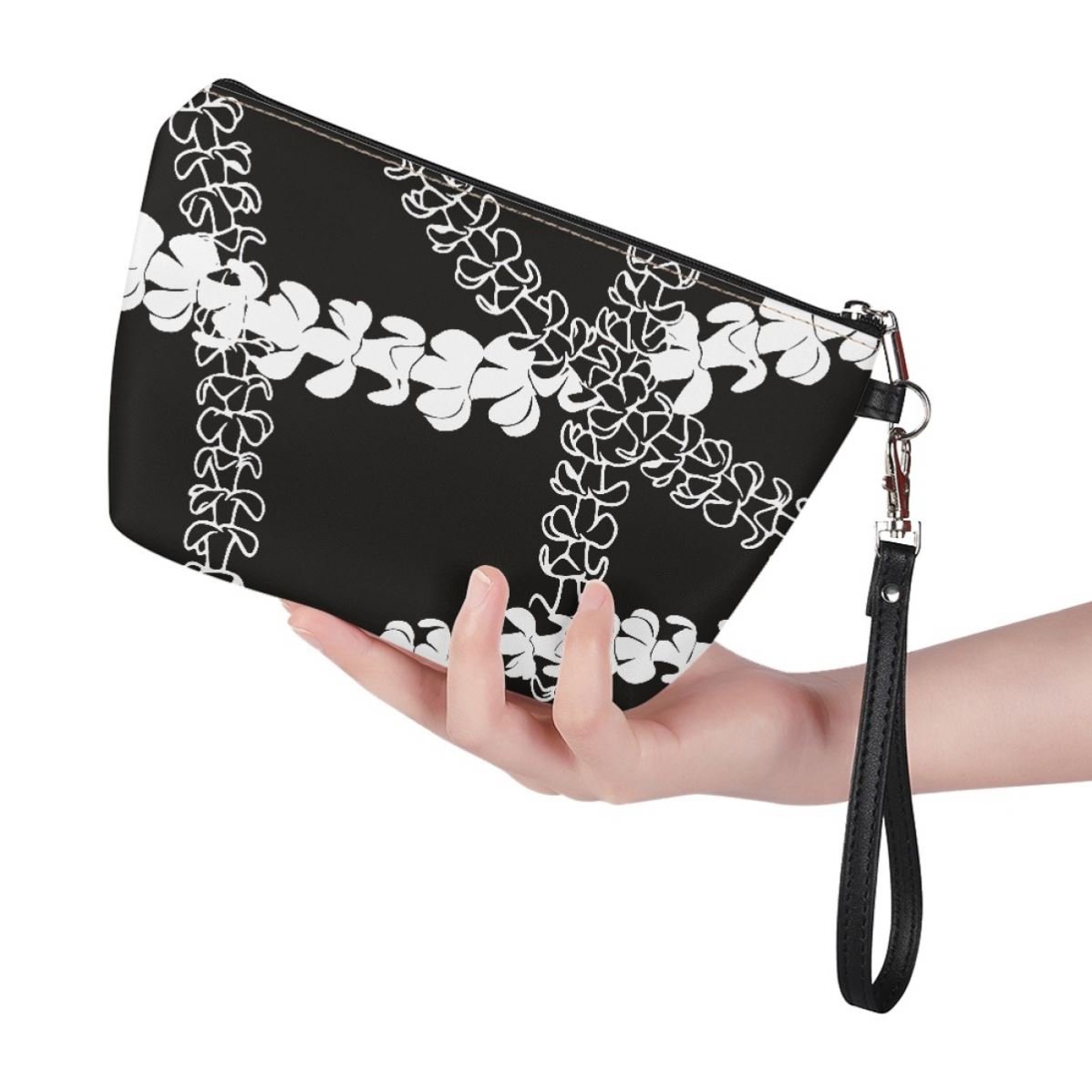 Makeup Bag Puakenikeni Flower Art Cosmetic Bags for Women Pouch Toiletry HandBag Customize Make Up Purses Case Hot Dropshipping