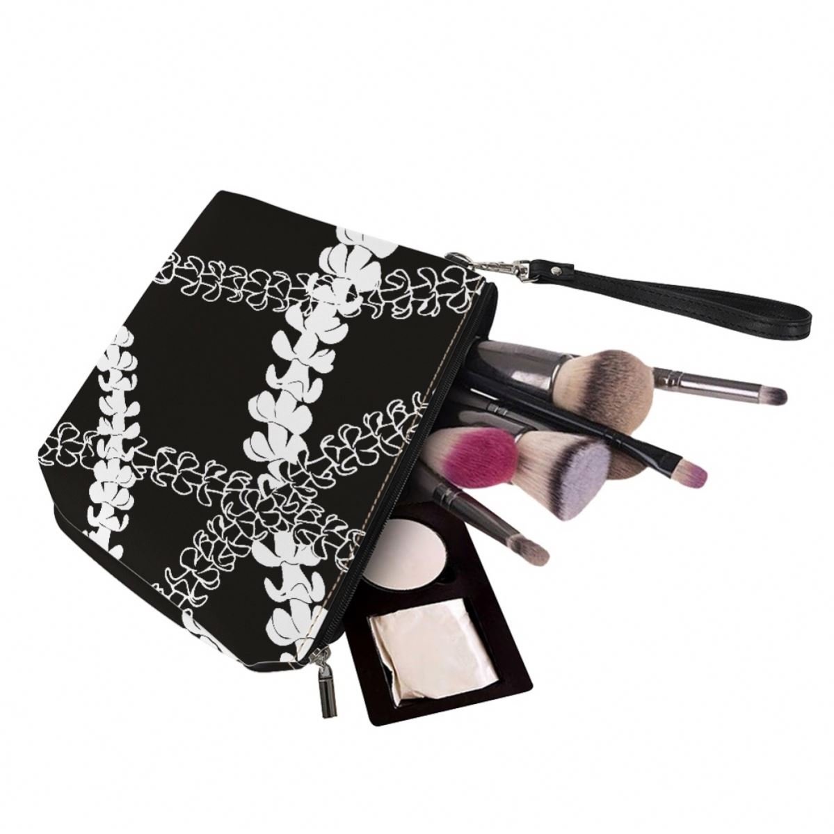 Makeup Bag Puakenikeni Flower Art Cosmetic Bags for Women Pouch Toiletry HandBag Customize Make Up Purses Case Hot Dropshipping