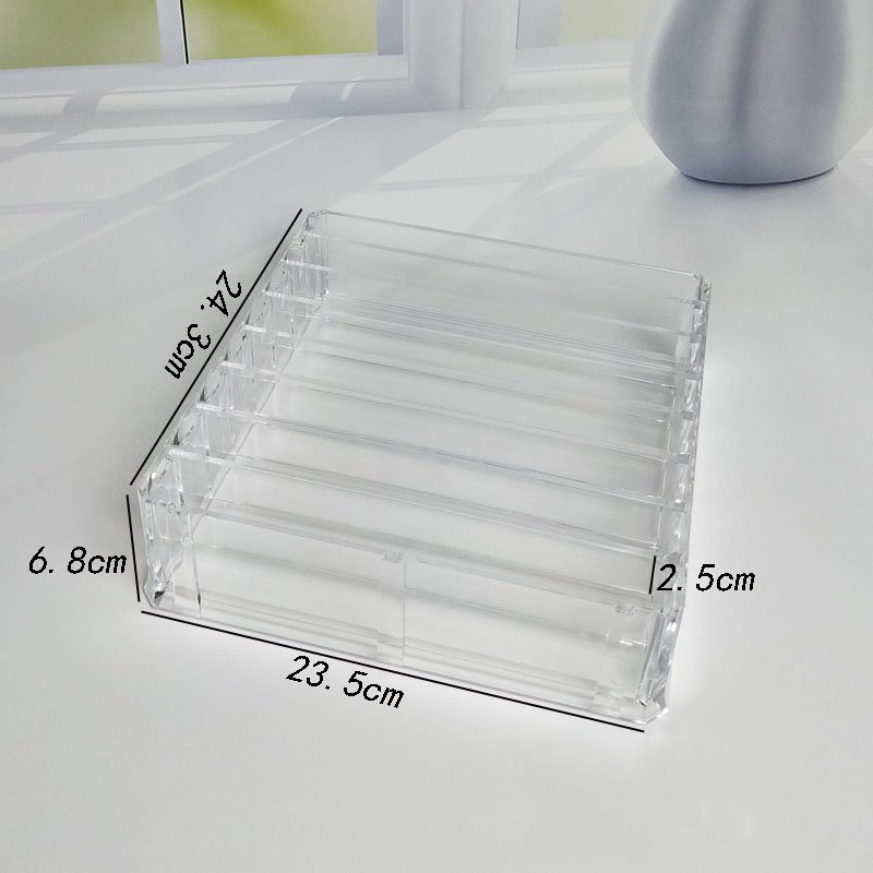 Clear Acrylic Makeup Organizer Makeup Powder Box Desktop Eye Shadow Storage Box Lipstick Brush Holder Jewelry Cosmetic Box