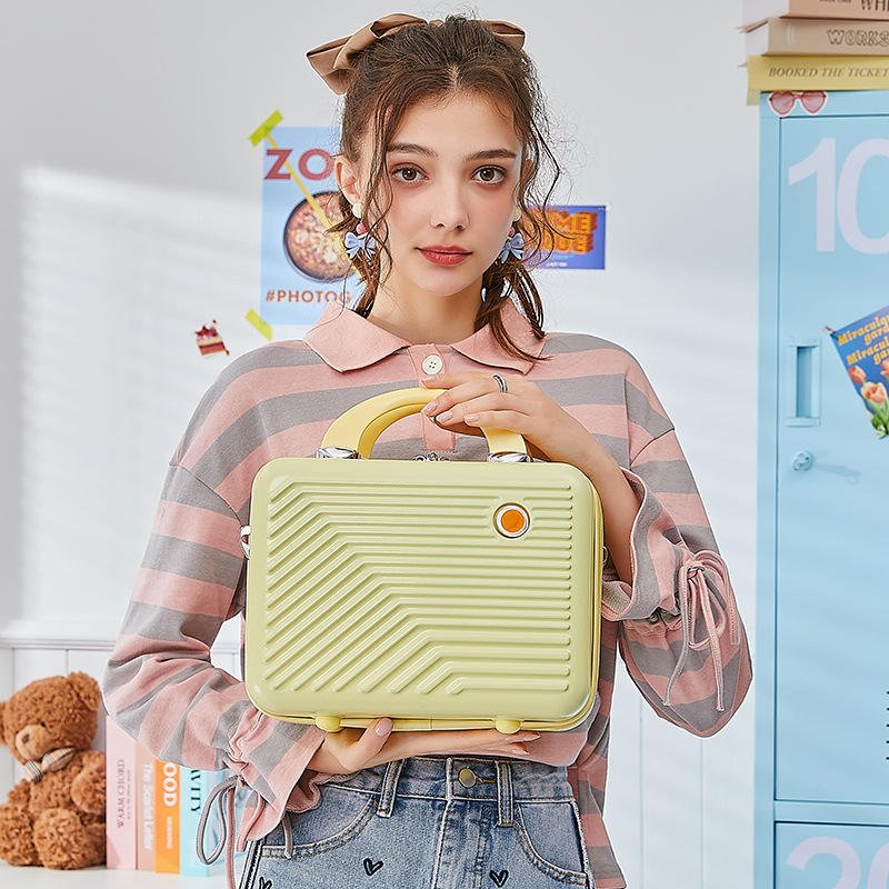 New Cute Cheap14 Inch Mini Travel Suitcases Durable Cosmetic Bags Cases Pouch Makeup Box Storage
