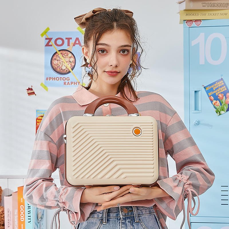 New Cute Cheap14 Inch Mini Travel Suitcases Durable Cosmetic Bags Cases Pouch Makeup Box Storage