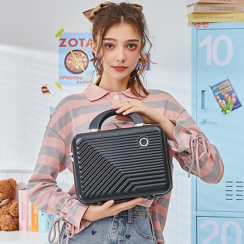 New Cute Cheap14 Inch Mini Travel Suitcases Durable Cosmetic Bags Cases Pouch Makeup Box Storage
