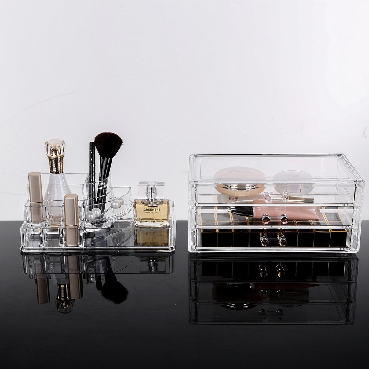 Explosive Models MakeUp Drawer Beauty Organizer Counter lipstick Cosmetic Display Skin Care Vanity Box With Factory latest