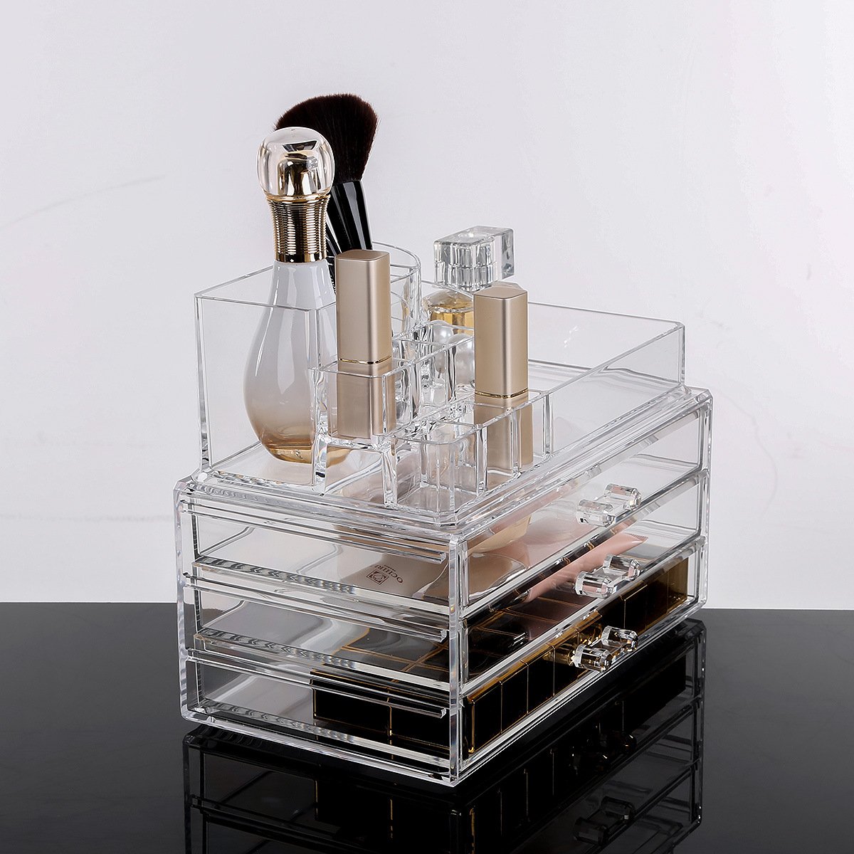 Explosive Models MakeUp Drawer Beauty Organizer Counter lipstick Cosmetic Display Skin Care Vanity Box With Factory latest