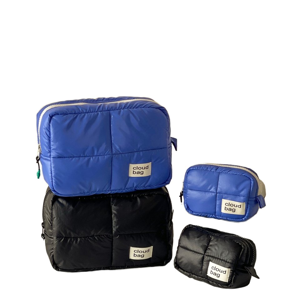Hot Selling Travel Large Capacity Pouch Zipper Custom Logo Makeup Bag Skincare Storage Soft Case Puffer Quilted Cosmetic Bag