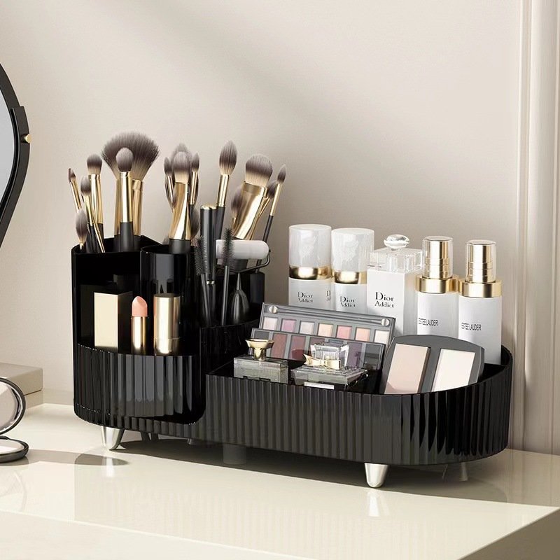 Rotatable Make Up Organizer Skincare Storage Organizers 360 Degree Rotating Makeup Brush Holder