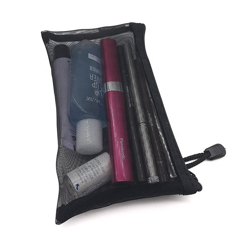 Multipurpose Nylon Mesh Cosmetic Bag Makeup Travel Cases Pencil Case Travel Organizers