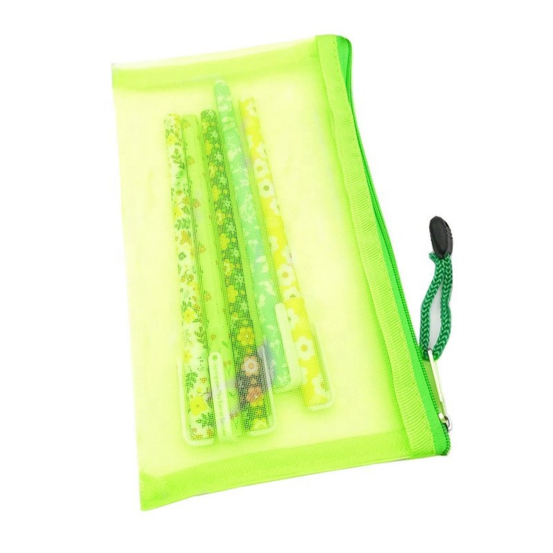 Multipurpose Nylon Mesh Cosmetic Bag Makeup Travel Cases Pencil Case Travel Organizers