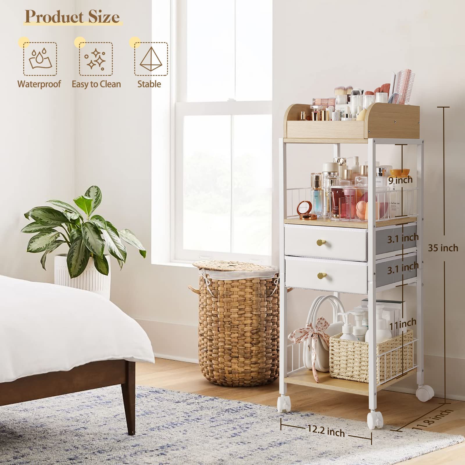 Skin Care Nail Polish Perfume Makeup brush Hair Tool Vanity Organizer Cosmetics Display Cases Holder Makeup Organizer