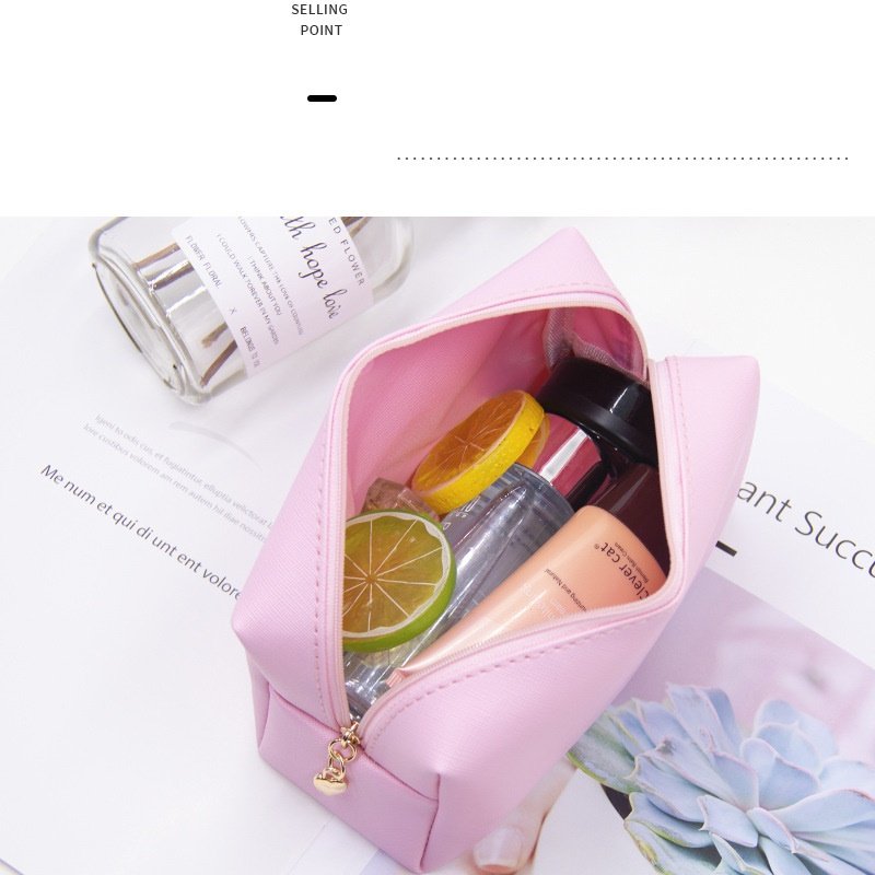 New Portable Travel Waterproof Cosmetic Bag PU Leather Waterproof Wash Toiletry Make Up Bag Storage Handbag For Girls Women