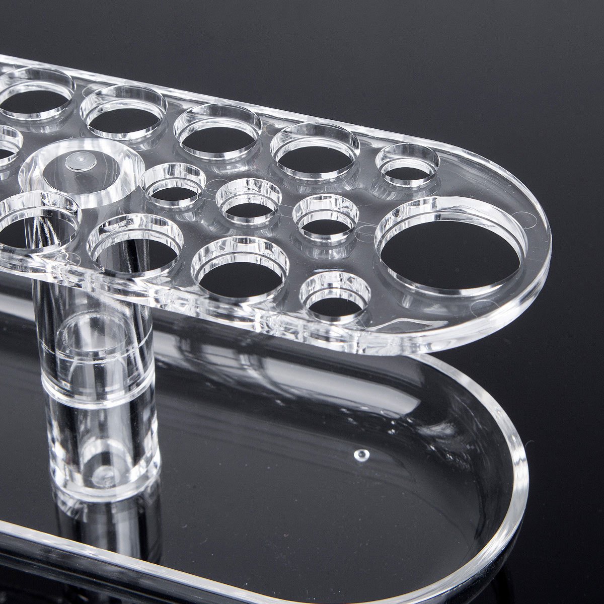 Stock Available Space-Saving Design Organizer Acrylic Makeup Brush Holder Makeup Brush Cleaner With Easy Assembly