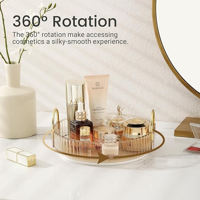 Rotating Makeup Organizer for Vanity Skincare Make Up Storage Perfume Organizers