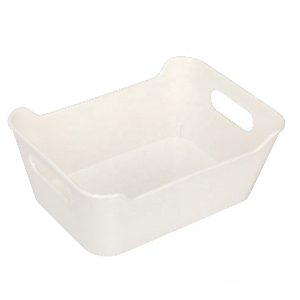 Sundries Organizer U-Shaped White Plastic Storage Box Closet Home Travel Organizing Kitchen Pantry Shelf Cabinet Cosmetics