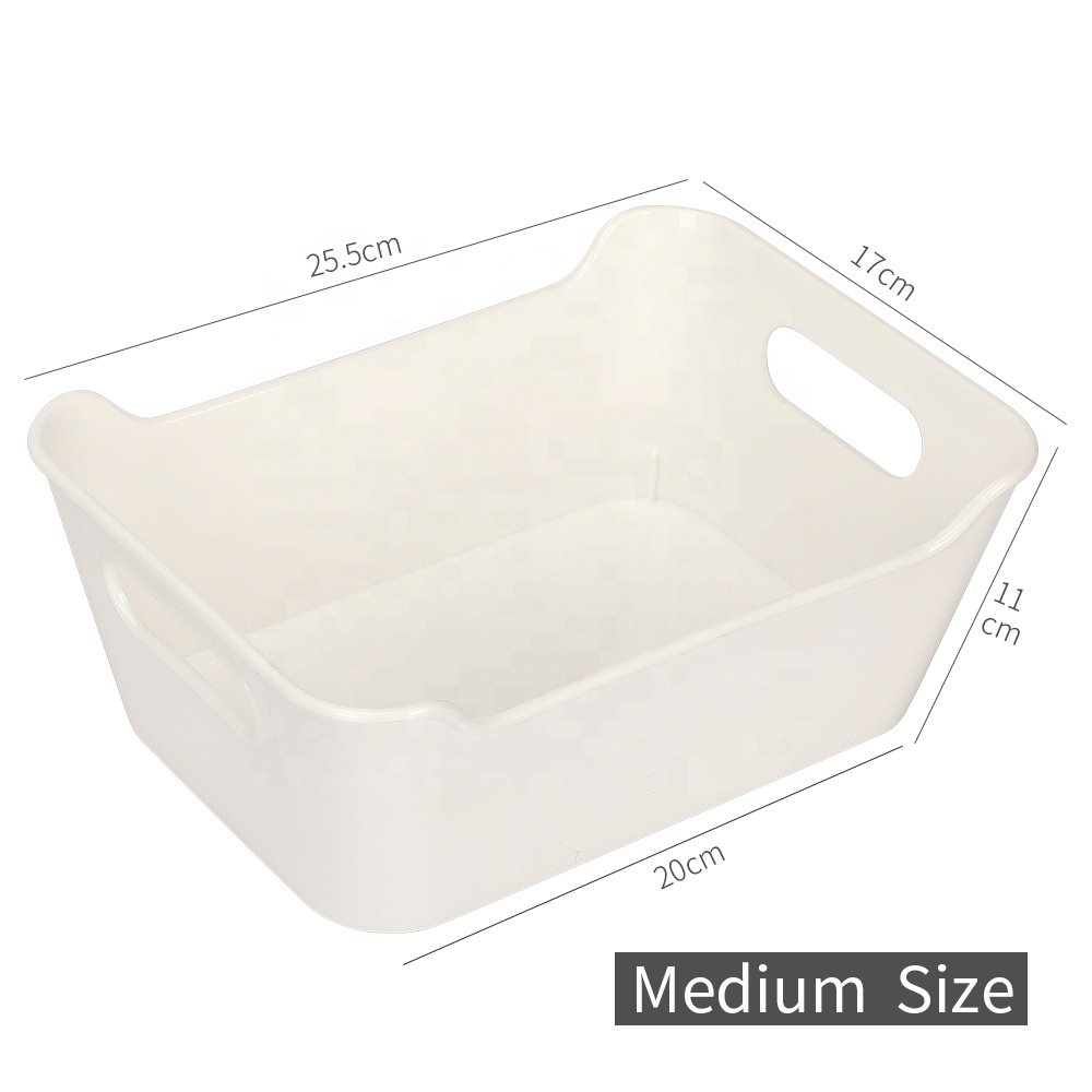 Sundries Organizer U-Shaped White Plastic Storage Box Closet Home Travel Organizing Kitchen Pantry Shelf Cabinet Cosmetics