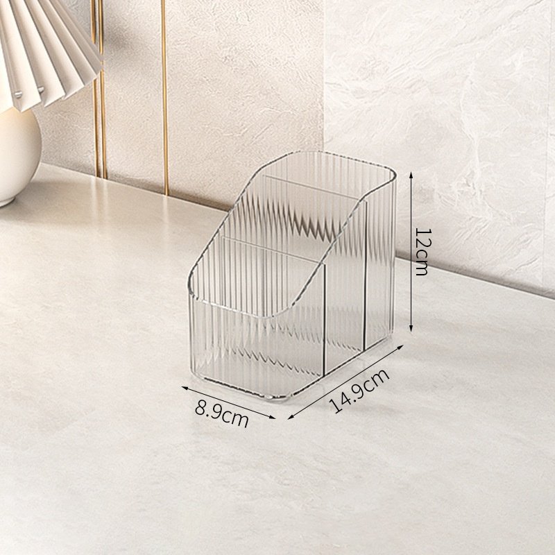 Advanced Transparent Cosmetics Storage Box PP Plastic Rectangle Desktop Storage Shelf Multifunction Dressing Table Organizer