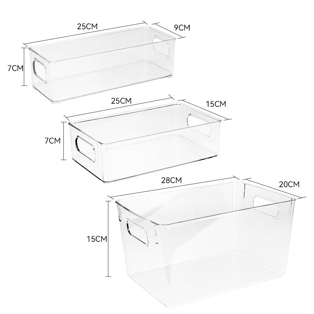 Best Seller 10-Pack Modern Design BPA Free Custom Clear Plastic Fridge Storage Drawer for Packing Pantry Freezer Organizer