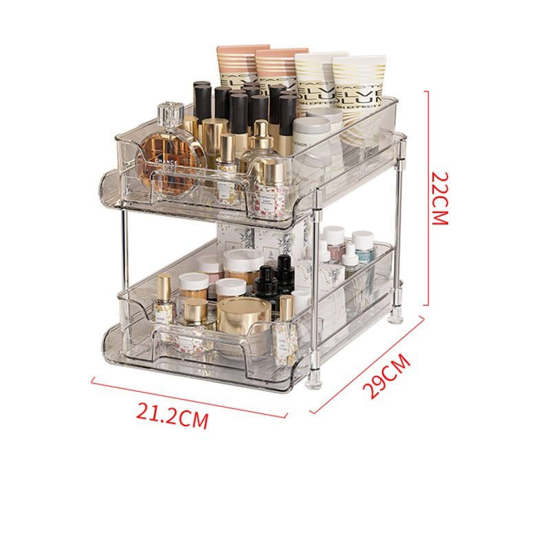 Makeup Storage rack Sliding Sink drawer Organizers Storage Rack kitchen Organizer Spice Jar transparent rack