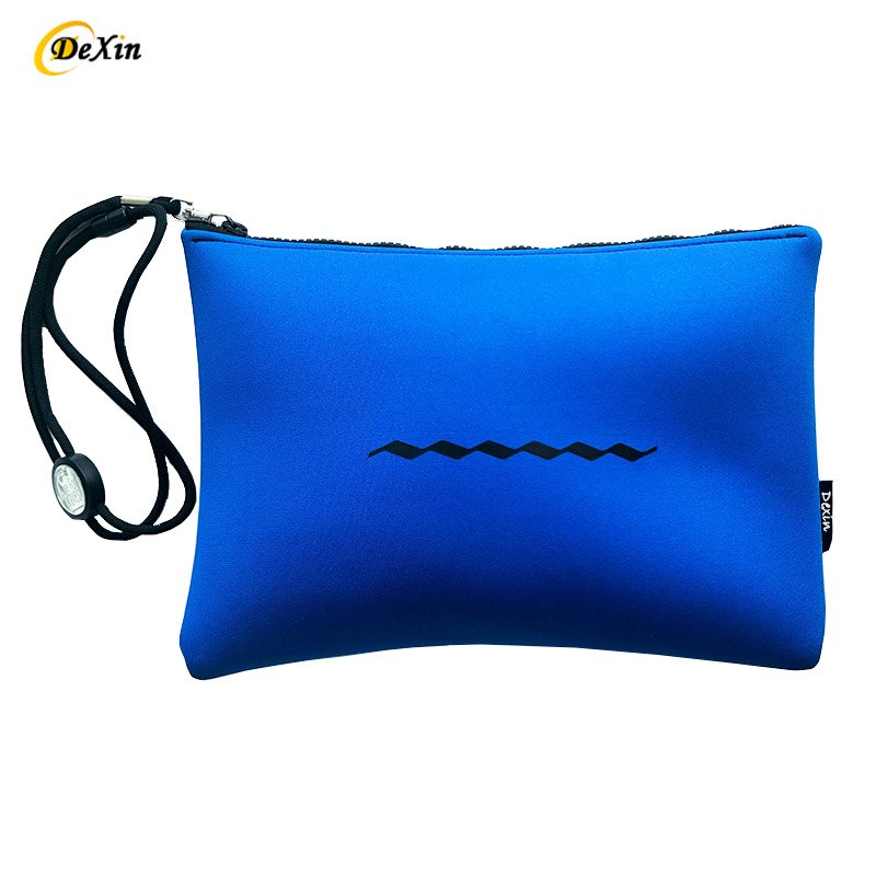 Small travel makeup pouch custom full printing neoprene cosmetic bag