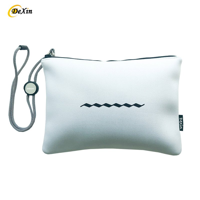 Small travel makeup pouch custom full printing neoprene cosmetic bag