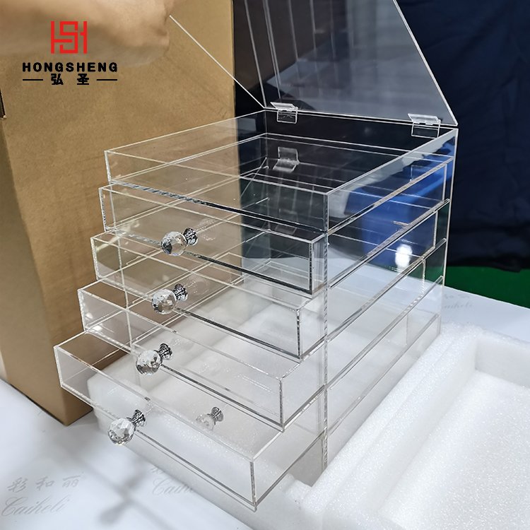Makeup Clear Acrylic Cosmetics Storage Box Makeup Holder Jewelry Make Up Organizer/Acrylic Jewelry Display Storage Box