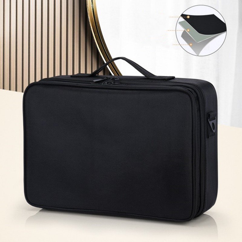 Cosmetic Case Organizer Portable Artist Storage Bag Professional Brush Hard Trolley Train Makeup Travel Case