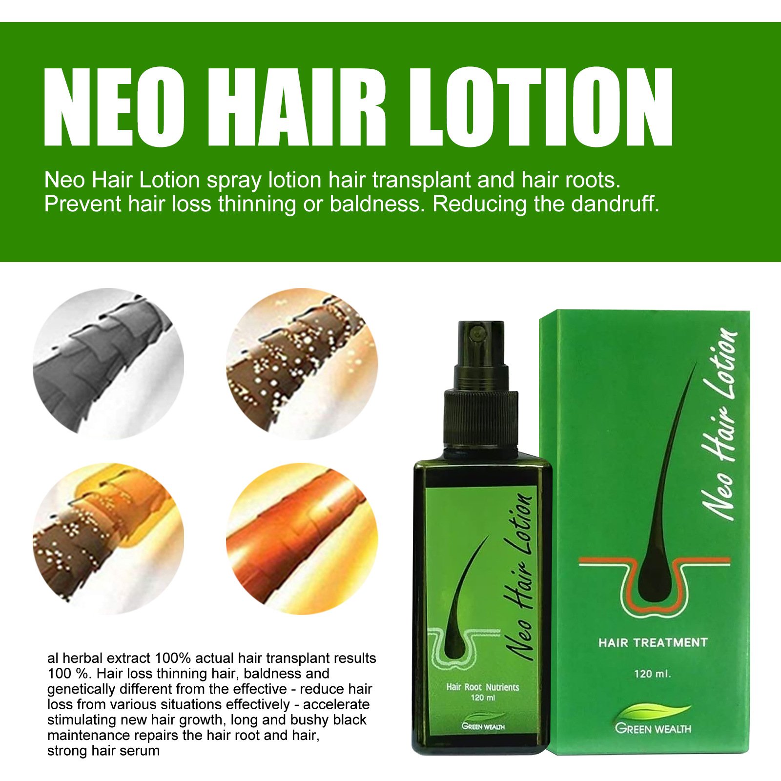 Hair growth serum nourishes the scalp, nourishes hair roots and prevents falling out Prevents Falling Out Growth Oil Treatment
