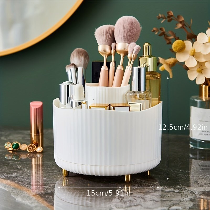NISEVEN Custom Multifunction Cosmetic Organizer Plastic Makeup Organizer Multiple lattice Desktop Rotating Cosmetic Storage Box