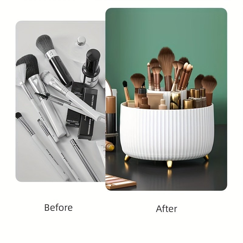 NISEVEN Custom Multifunction Cosmetic Organizer Plastic Makeup Organizer Multiple lattice Desktop Rotating Cosmetic Storage Box