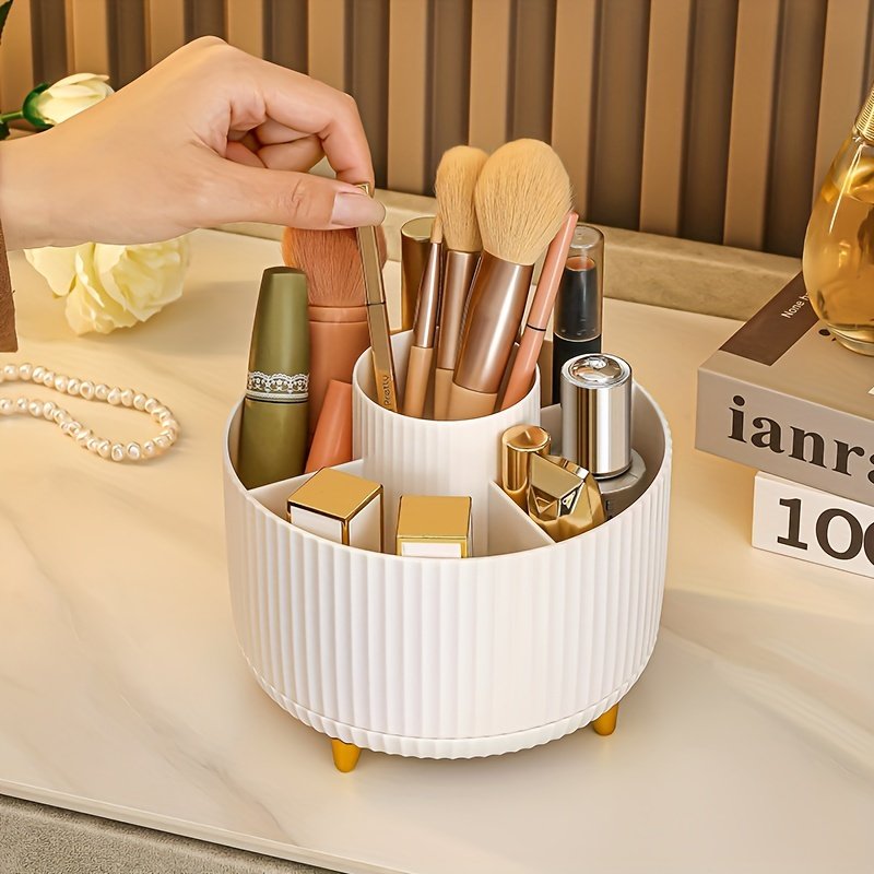 NISEVEN Custom Multifunction Cosmetic Organizer Plastic Makeup Organizer Multiple lattice Desktop Rotating Cosmetic Storage Box