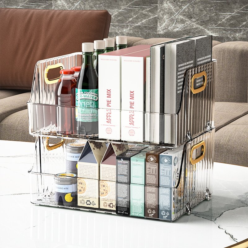 Plastic Clear Cosmetic Storage Organizer Vanity Bathroom Counter Clear Design