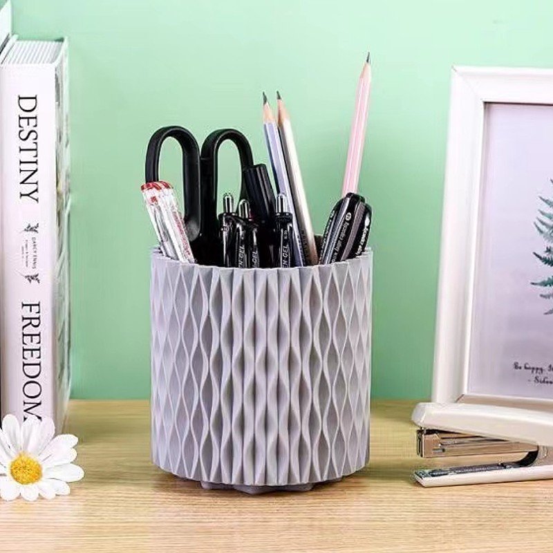 360-degree rotating large-capacity makeup brush storage box lipstick eyebrow pencil eye shadow brush dust-proof pen holder