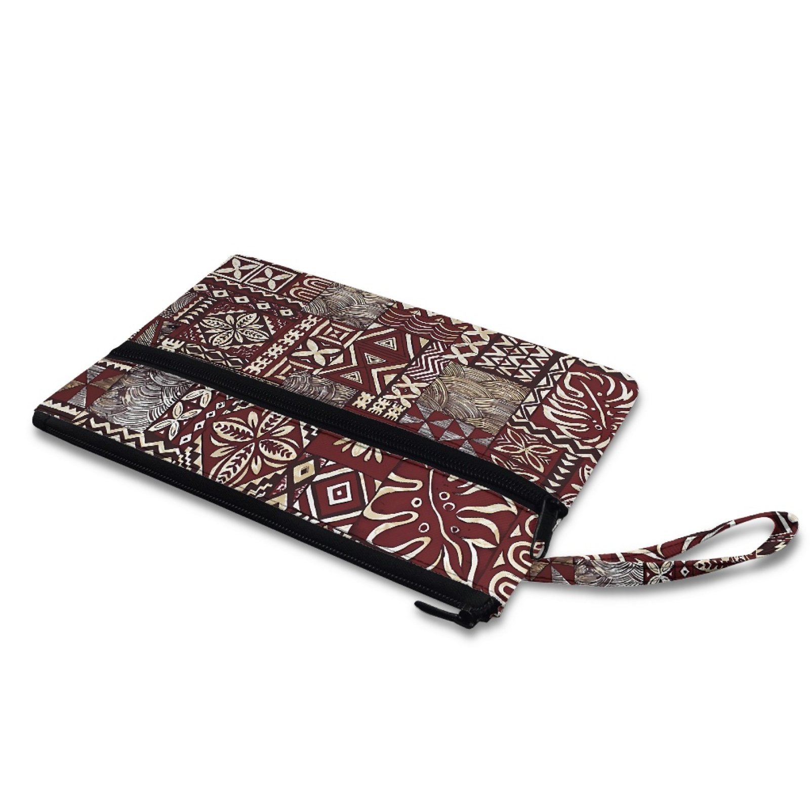 Two Compartment Purse Wallet, Portable Electronics Organizer Toiletry Cosmetic Makeup Bag, Small Soft Travel Zipper Handbag