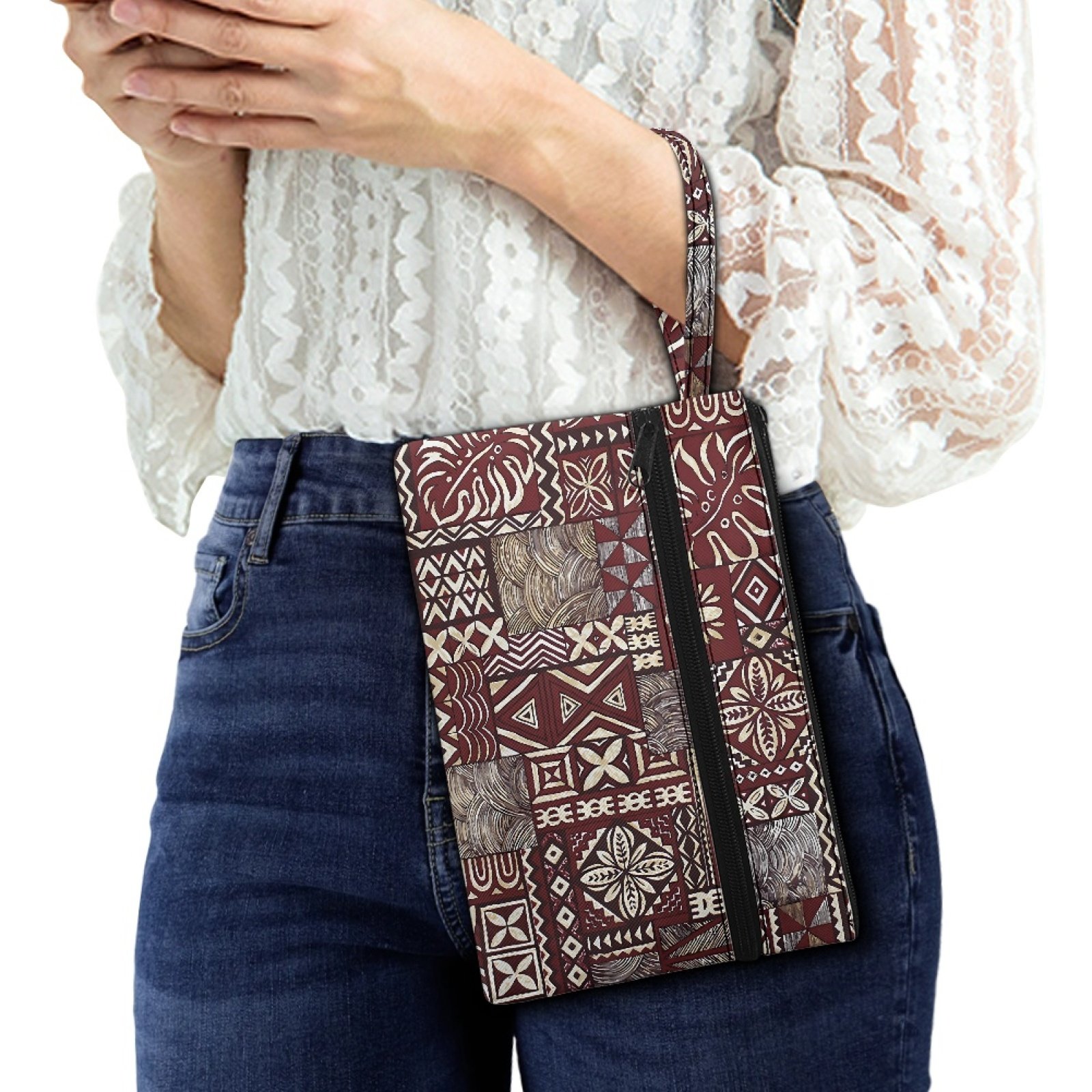 Two Compartment Purse Wallet, Portable Electronics Organizer Toiletry Cosmetic Makeup Bag, Small Soft Travel Zipper Handbag
