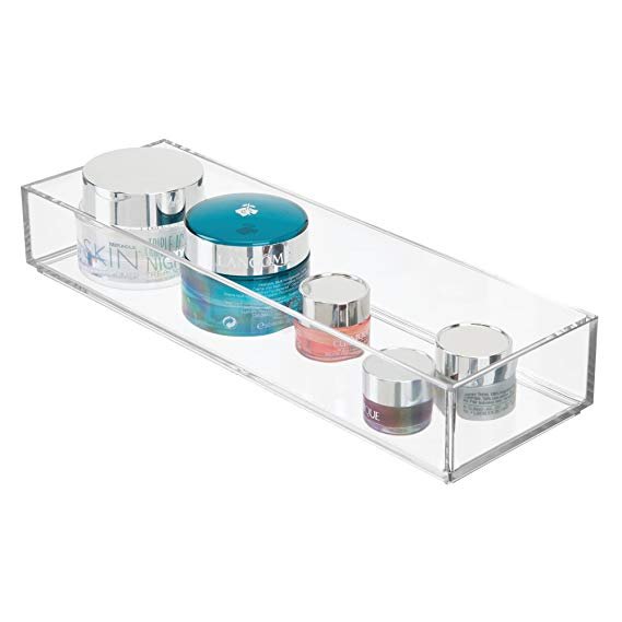 Cosmetics Acrylic Makeup And Jewelry Storage Case Display Sets Clarity Cosmetic Kitchen Drawer Organizer