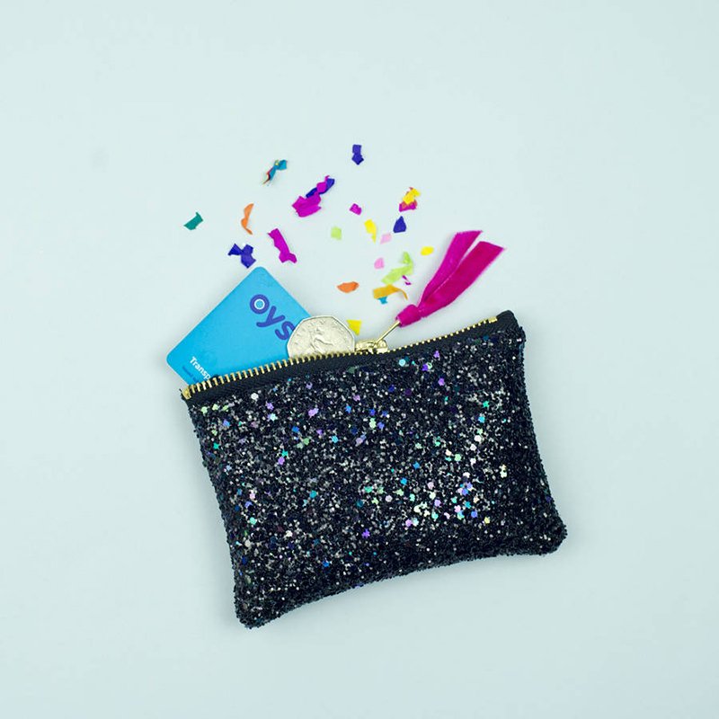 Wholesale Colorful Trendy Metallic Zipper Bling Glitter Jewelry Cosmetic Makeup Gift Bag