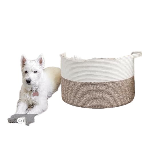 2024 new combination three-piece rectangular cotton rope braided storage basket Desktop sundry basket cosmetics storage basket