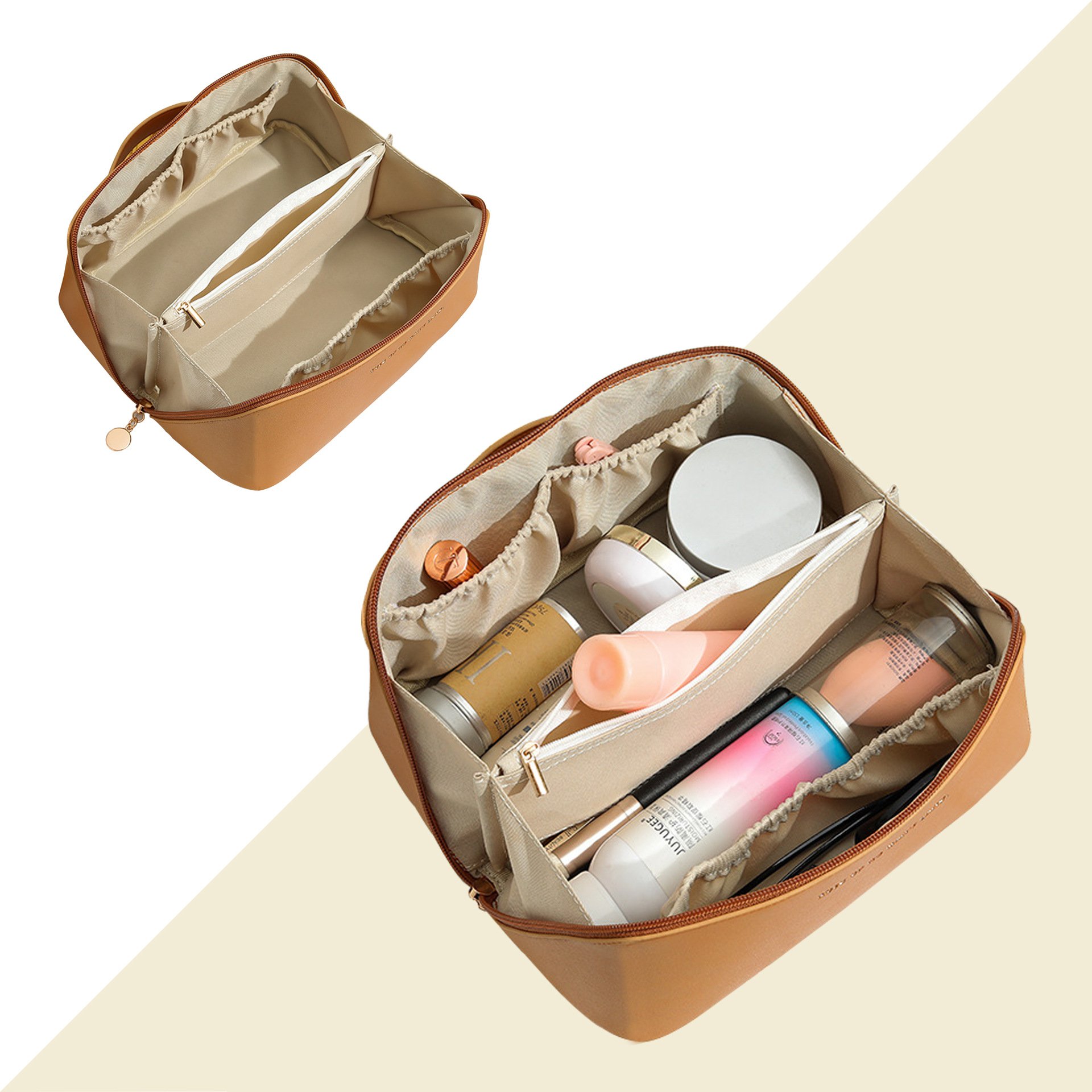 Custom Makeup Bag Portable PU leather
