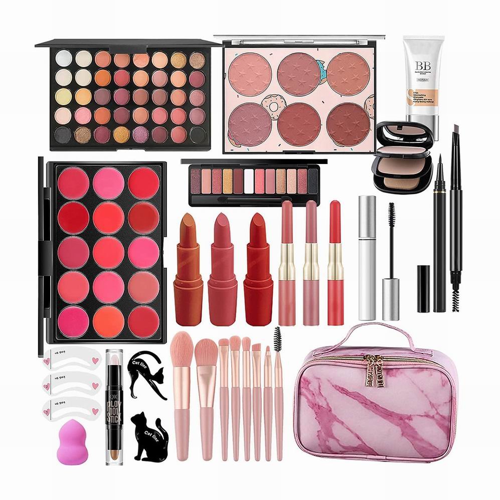Vintage Xmas Wholesale Red White Label Makeup Set Sale Make Up Accessories Set Designer Makeup Sets for Make Up Artist