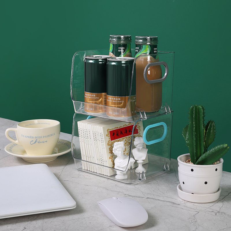 Hot Sale Plastic Transparent Makeup Organizer Portable Makeup Organizer Storage Box Stackable Storage Box