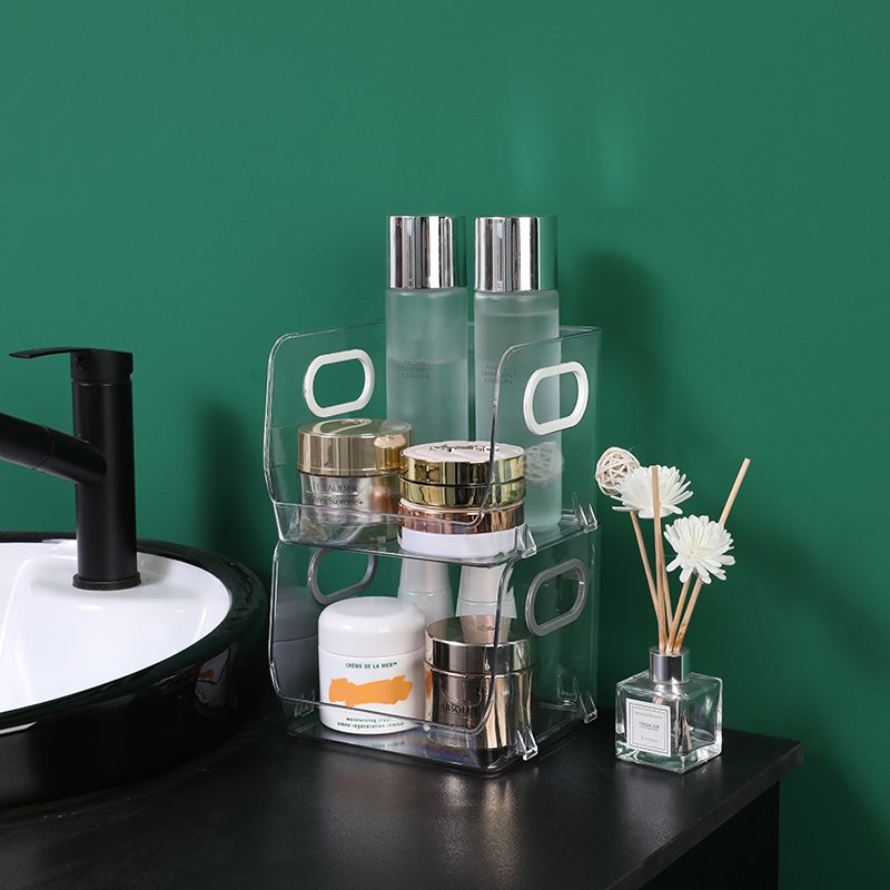 Hot Sale Plastic Transparent Makeup Organizer Portable Makeup Organizer Storage Box Stackable Storage Box