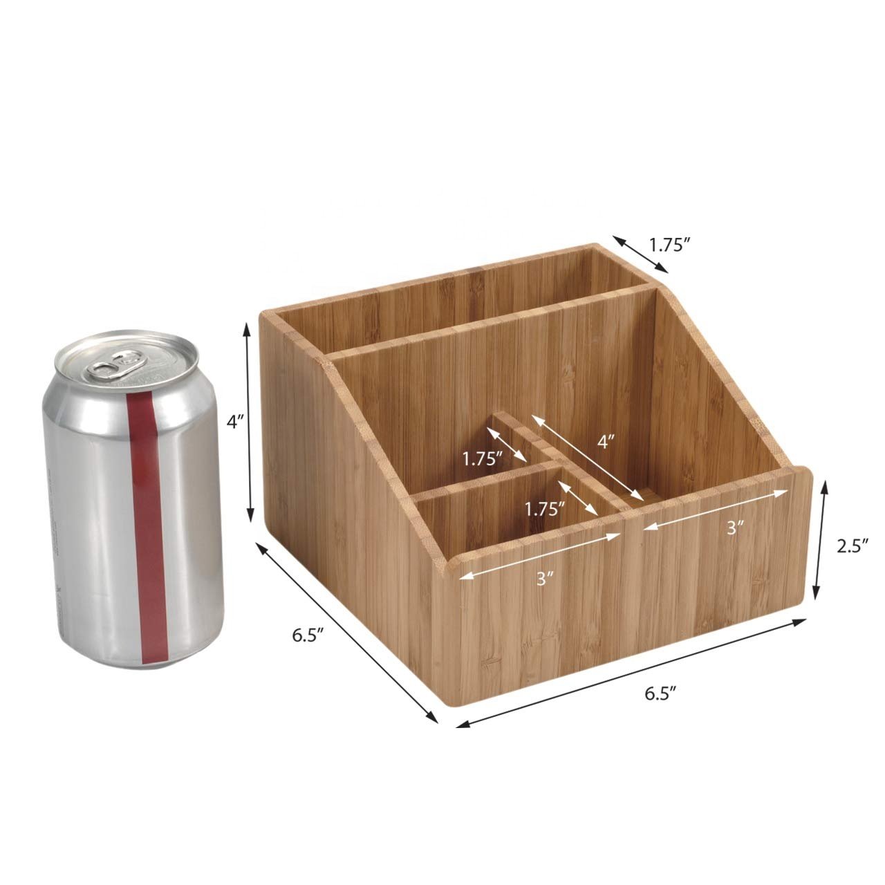 Bamboo Makeup Organizer Desk Cosmetic Storage Bin Makeup Organizer Box Tabletop Makeup Drawer Organizer Cosmetics Holder