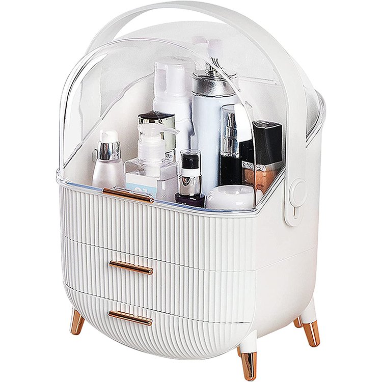 2023 Hot Sale New Style Skin Care Cream Lipstick Cosmetic Organizer Desk Makeup Organizer Storage Box with Drawer