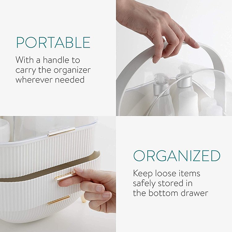 2023 Hot Sale New Style Skin Care Cream Lipstick Cosmetic Organizer Desk Makeup Organizer Storage Box with Drawer