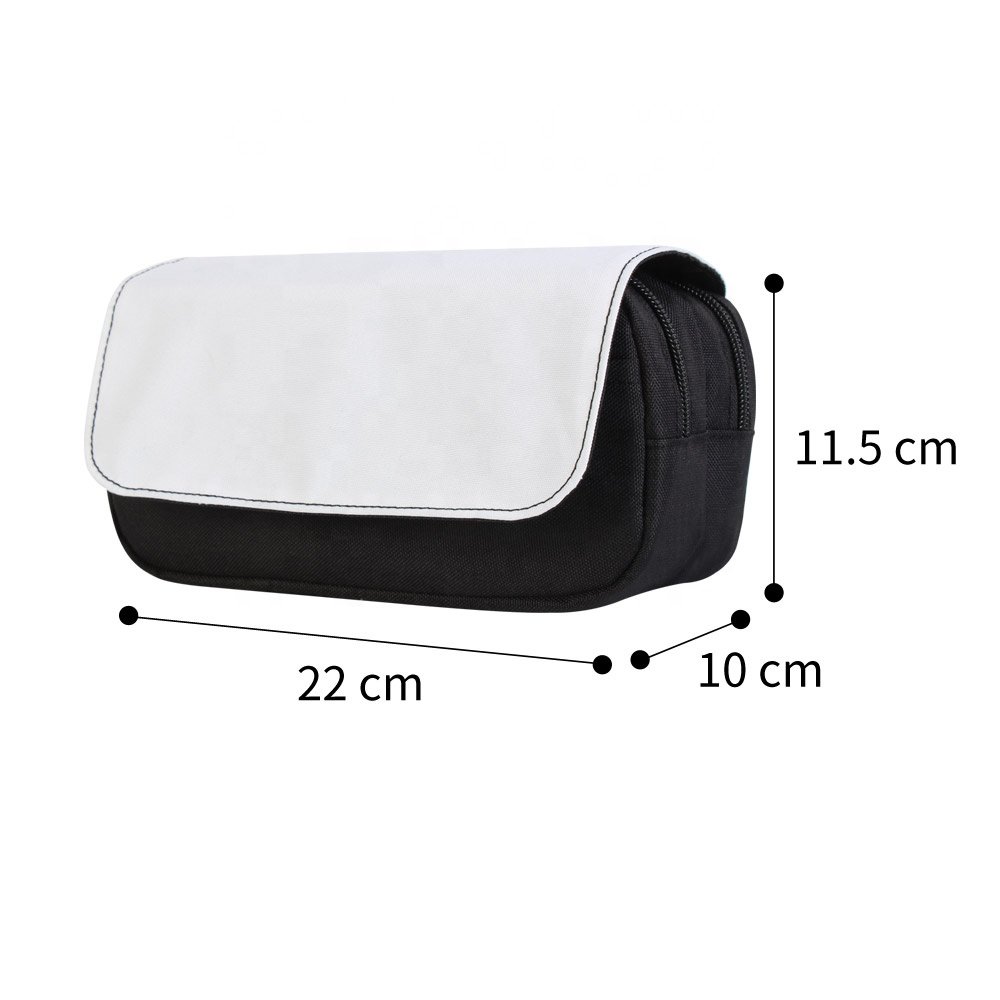 Custom Makeup Small Bag Logo White Blank Detachable Flap Makeup Pouch Canvas for Sublimation Print