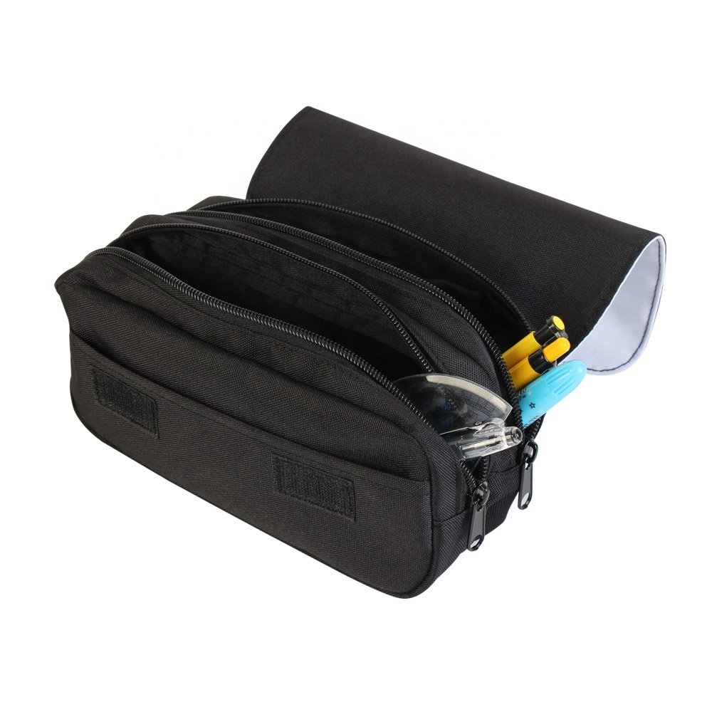 Custom Makeup Small Bag Logo White Blank Detachable Flap Makeup Pouch Canvas for Sublimation Print