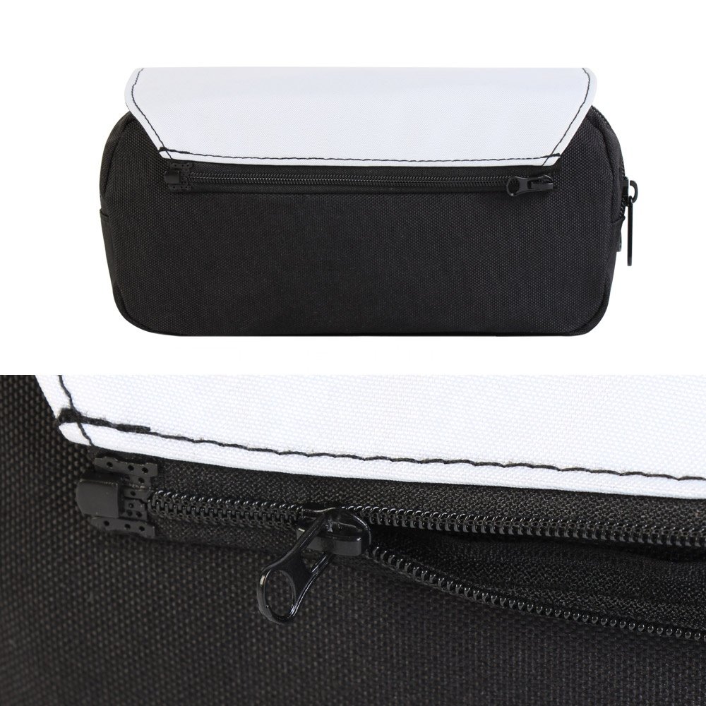 Custom Makeup Small Bag Logo White Blank Detachable Flap Makeup Pouch Canvas for Sublimation Print